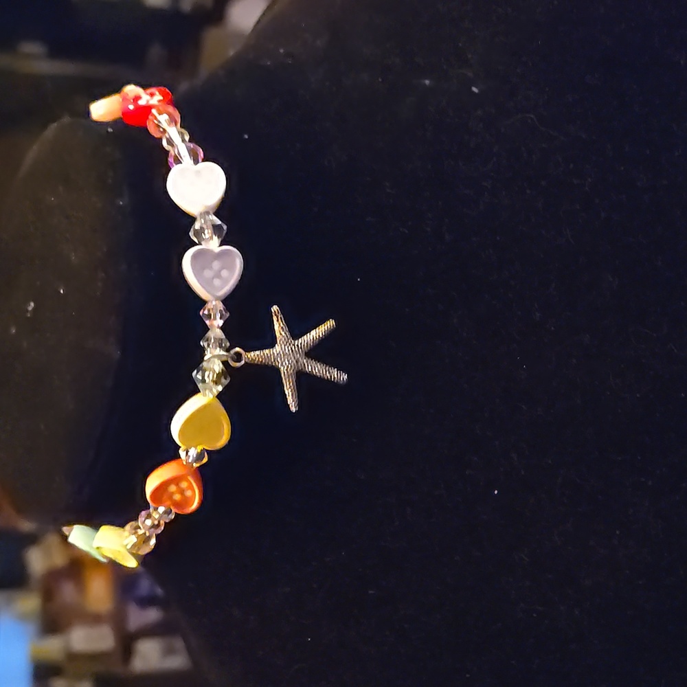 Colorful Heart Button Choker - Picture 9 of 9